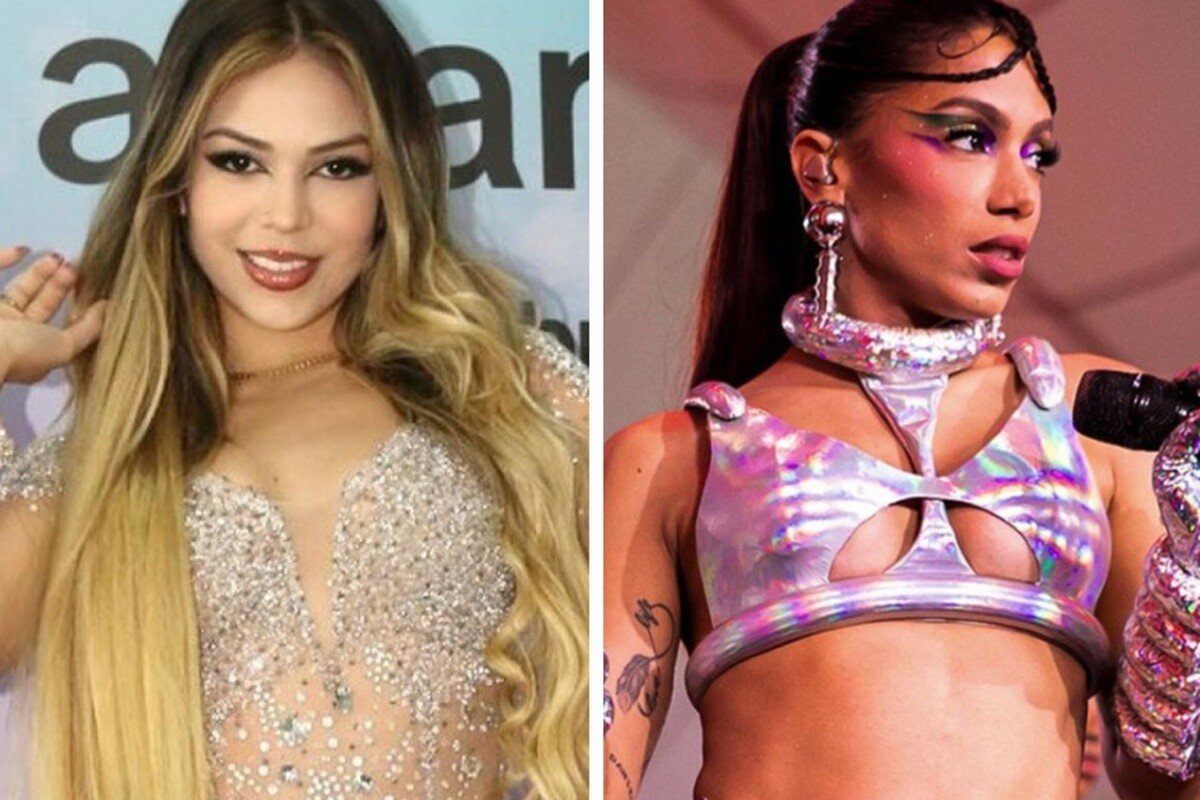 Montagem feita a partir de fotos das redes sociais de Melody e Anitta - Metrópoles