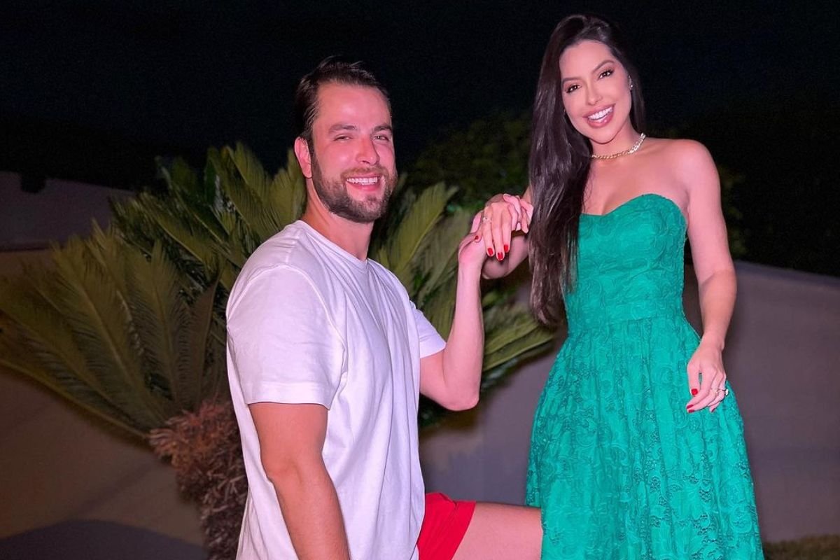 Foto colorida de Lais Caldas e Gustavo - Metrópoles