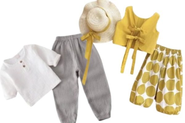 Roupa infantil kidkool trends calça blusa amarela chapeu - metrópoles