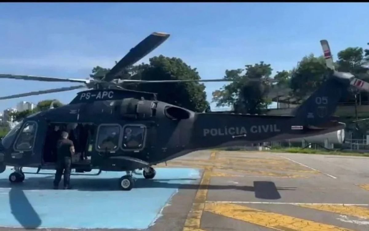 imagem colorida helicoptero policia civil rj