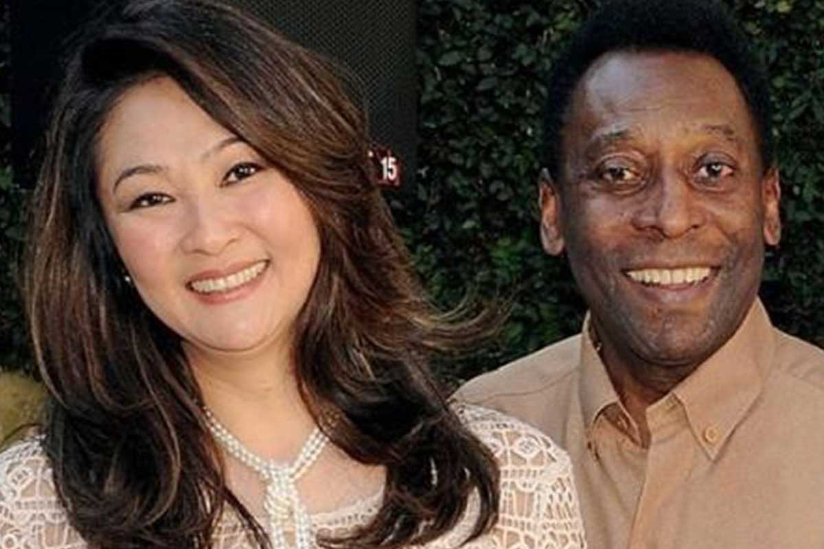 Pelé e Márcia Aoki