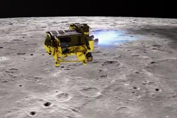 Imagem colorida do módulo lunar SLIM, do Japão - Metrópoles