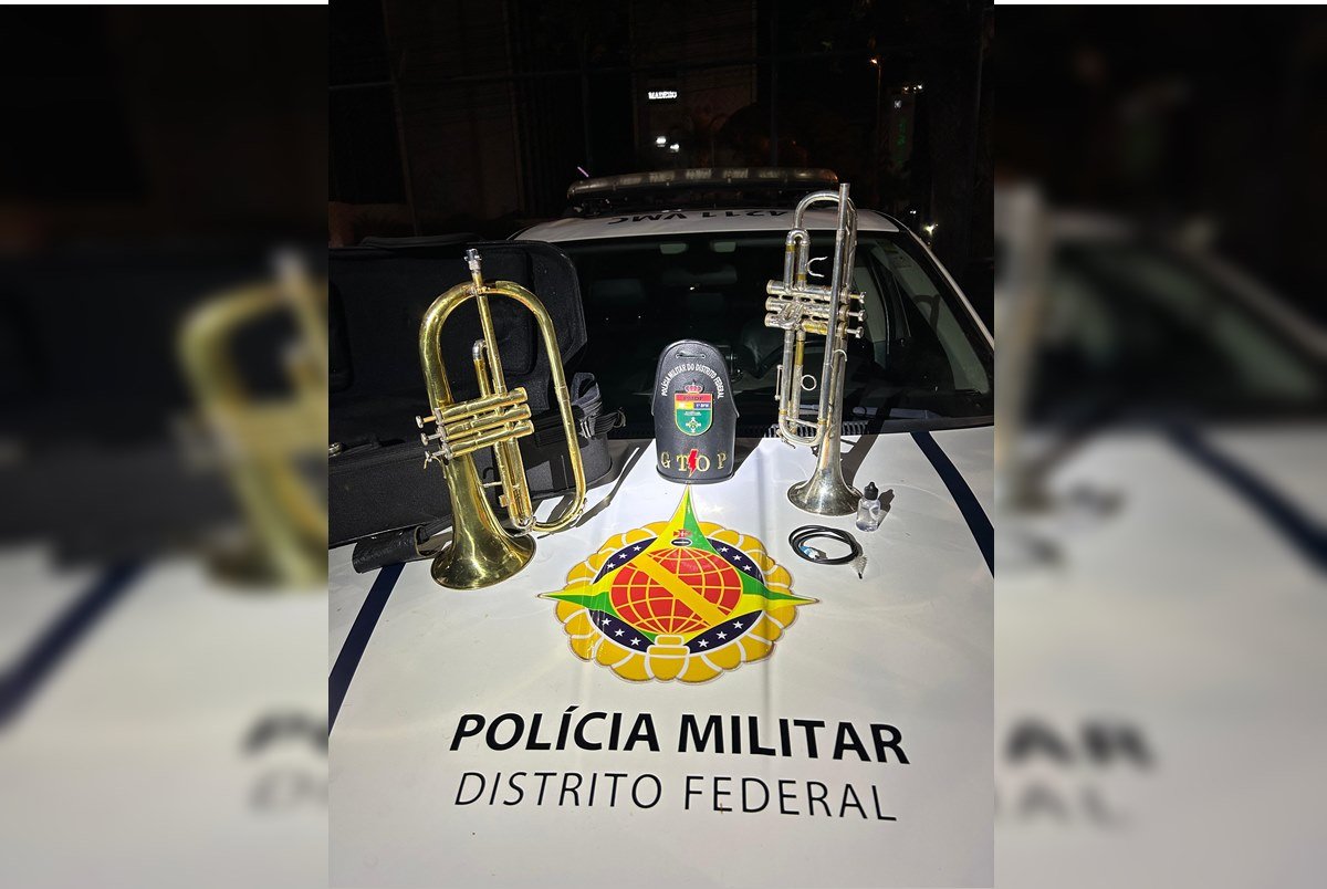 PMDF recupera instrumentos musicais de R$ 20 mil furtados de carro