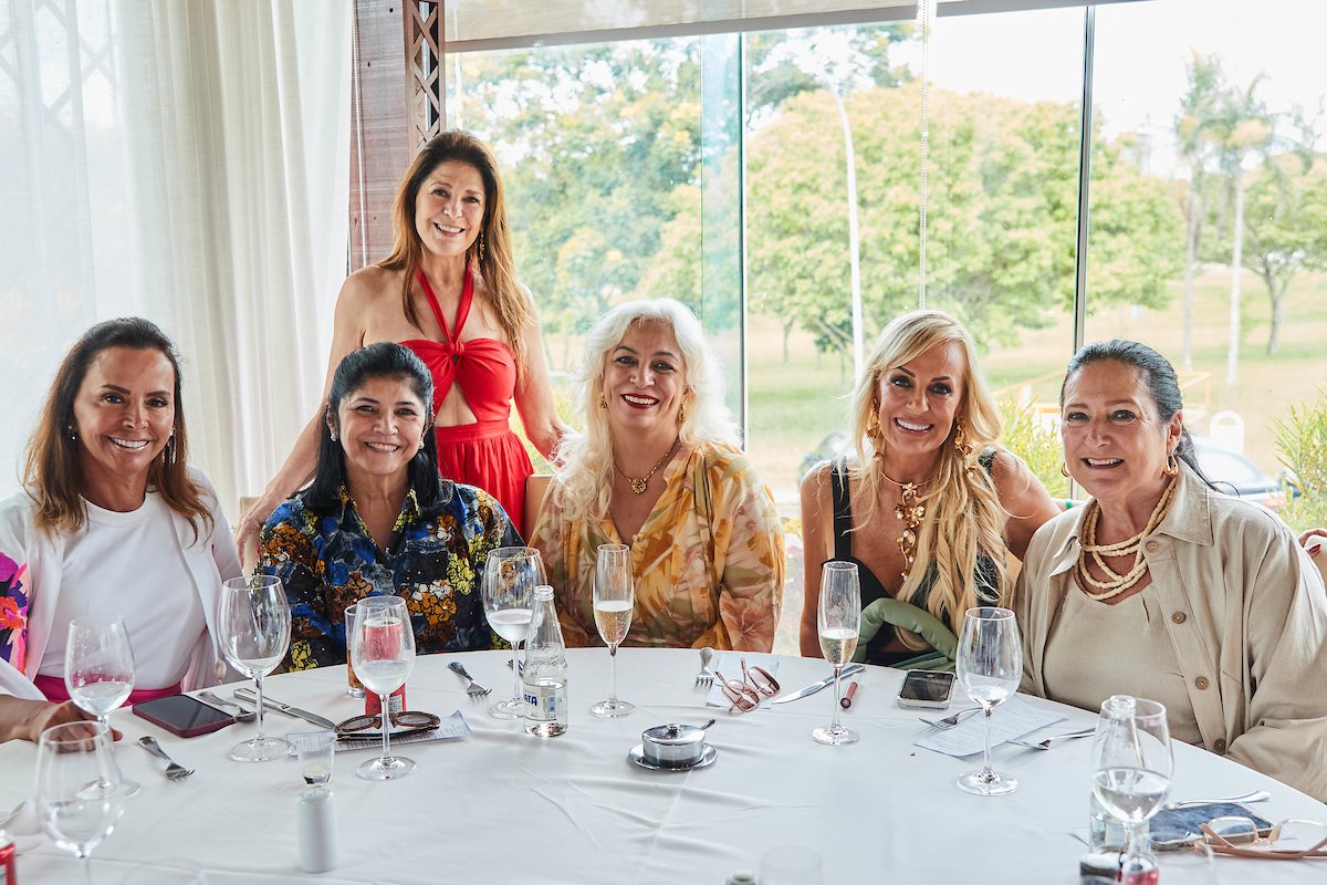 Amigas reunidas olhando para a foto