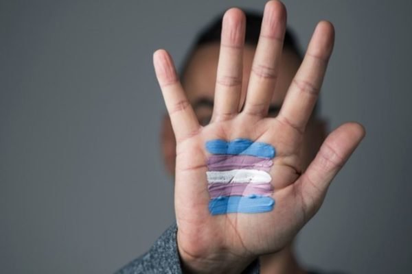Imagem colorida da Bandeira trans