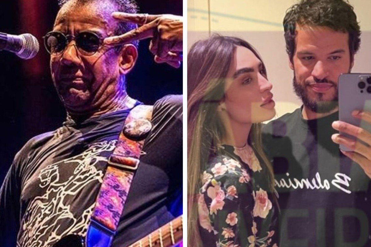 Montagem feita com fotos de rede sociais e arquivo pessoal de Jorge Gen Jor, Gabriel Ben e a ex-namorada, Kamille - Metrópoles