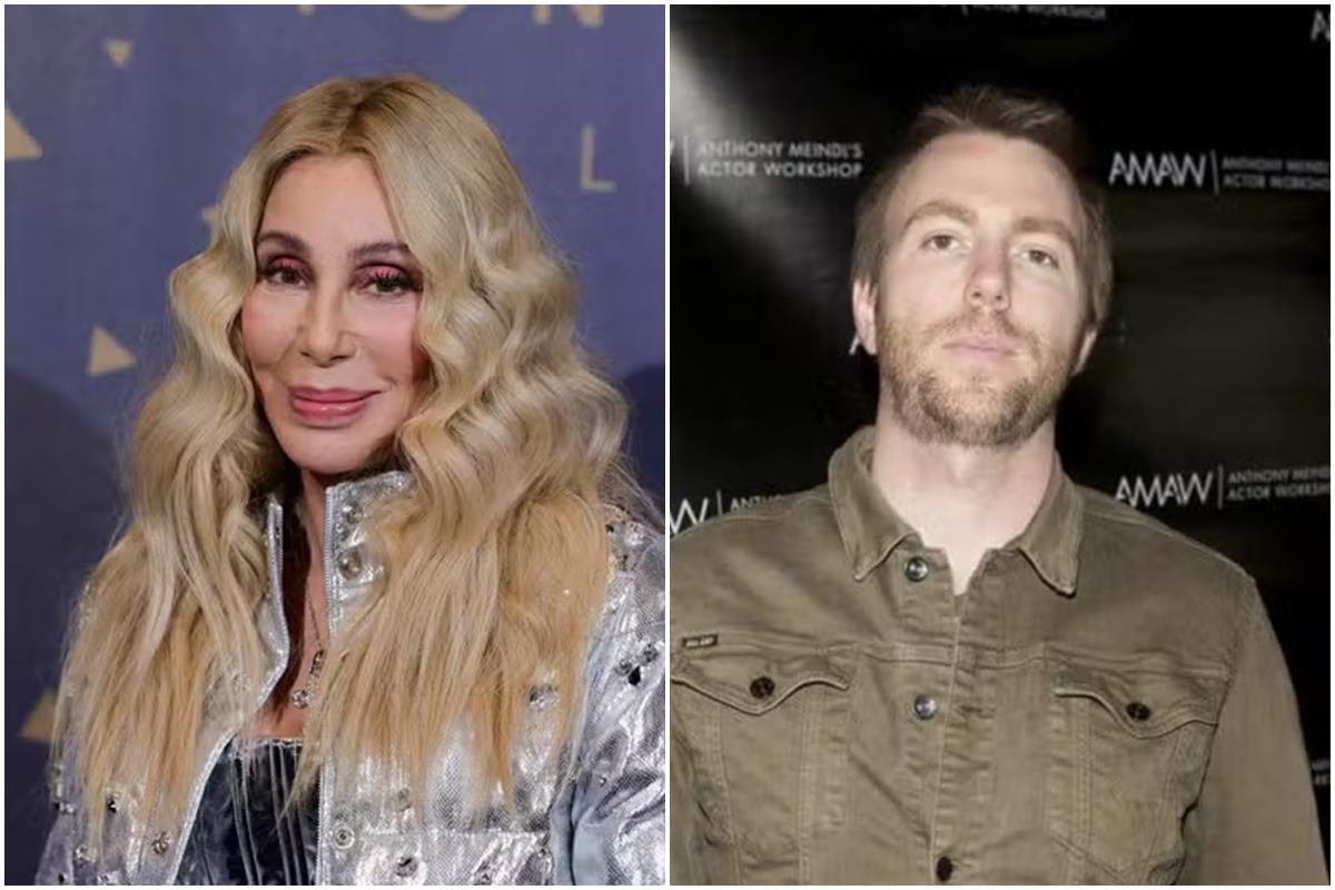 Montagem colorida com fotos de Cher e Elijah Blue Allman - Metrópoles