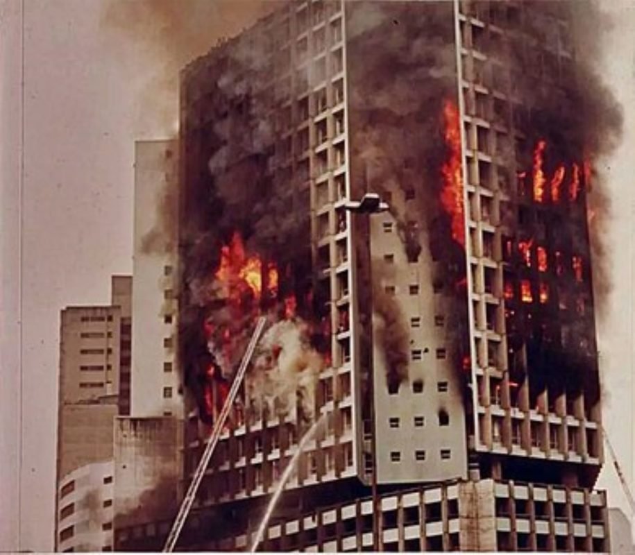 Incêndio no edifício Joelma, em SP, em 1974 - Metrópoles