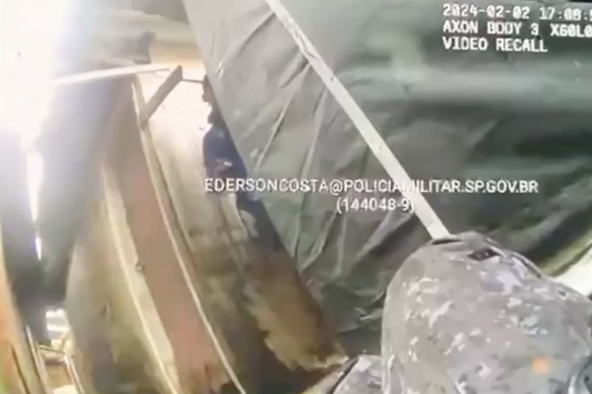 imagem da câmera corporal policial militar de São Paulo Samuel Wesley Cosmo assassinado em SP - Metrópoles