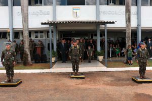 Em foto colorida, a sede do Batalhão de Operações Psicológicas do Exército, em Goiânia