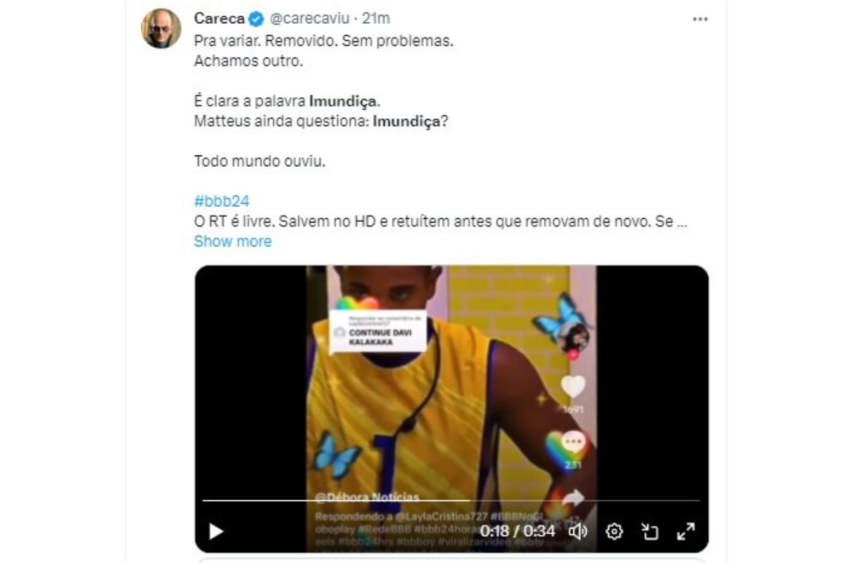 Revolta da imundiça no Twitter - Metrópoles