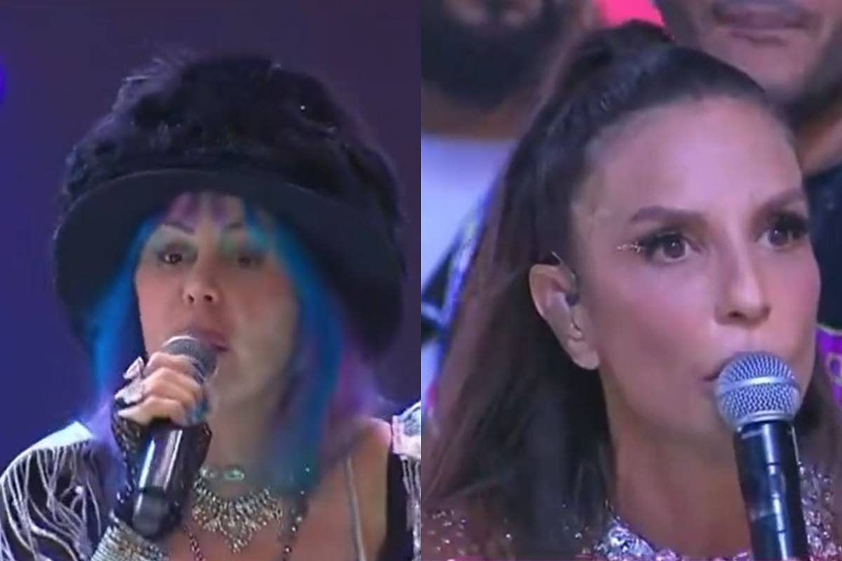 Montagem com fotos coloridas de Baby do Brasil e Ivete Sangalo - Metrópoles