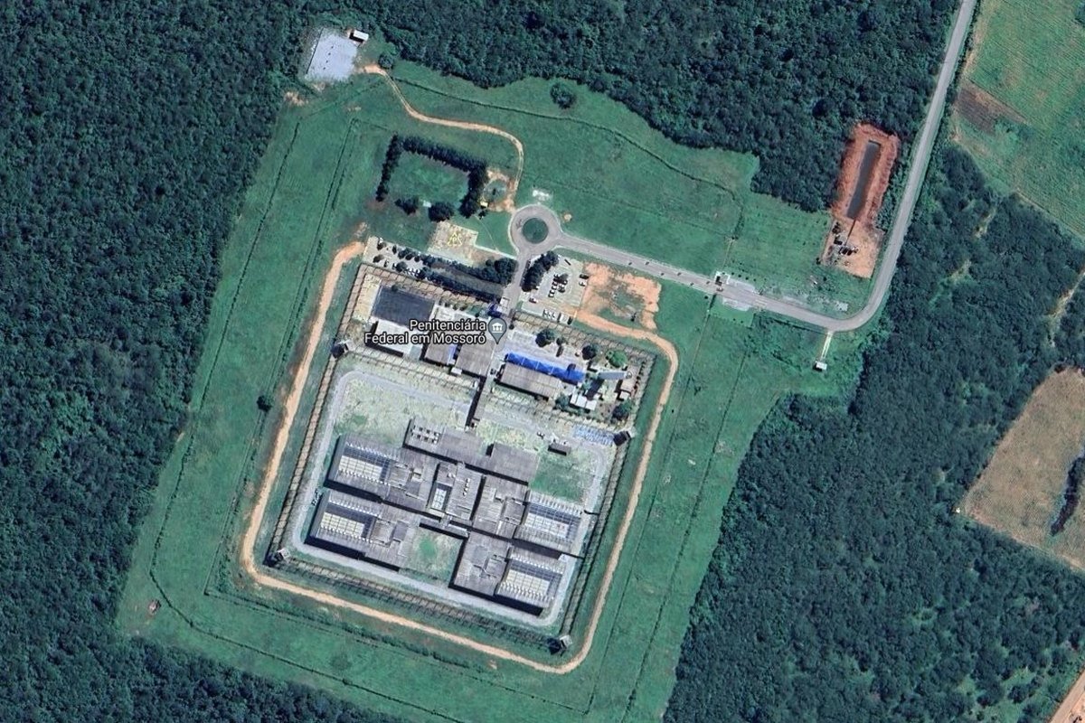 Imagem colorida mostra vista area da Penitenciria Federal de Mossor (RN) - Metrpoles