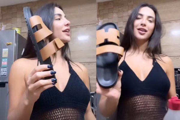 Gabriela Versiani se irrita após fãs criticarem sandália de grife