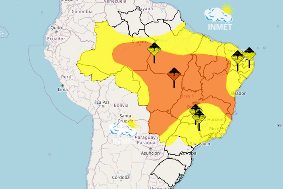 Inmet Emite Alerta Laranja De Chuvas Intensas Para Estados E O Df