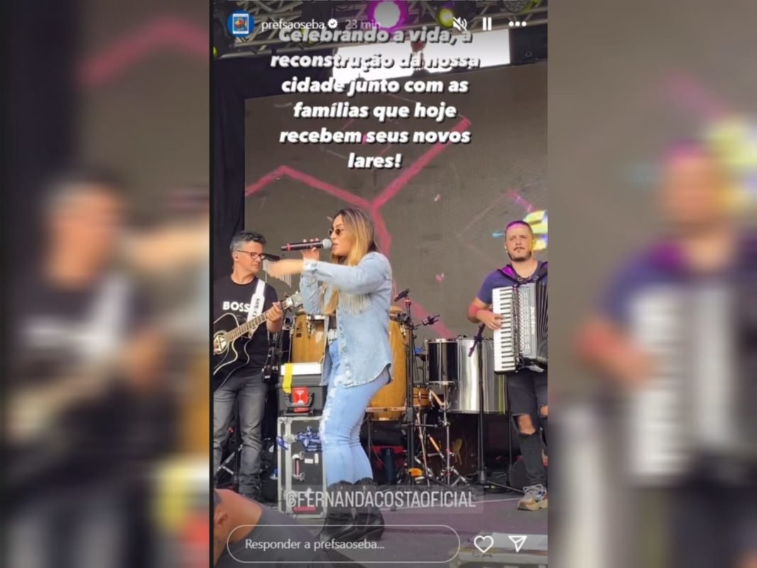 Imagem de story de show de Fernanda Costa - Metrópoles