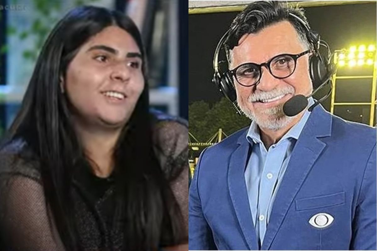 Montagem colorida do ex-jogador Ricardo Rocha e a filha - Metrópoles
