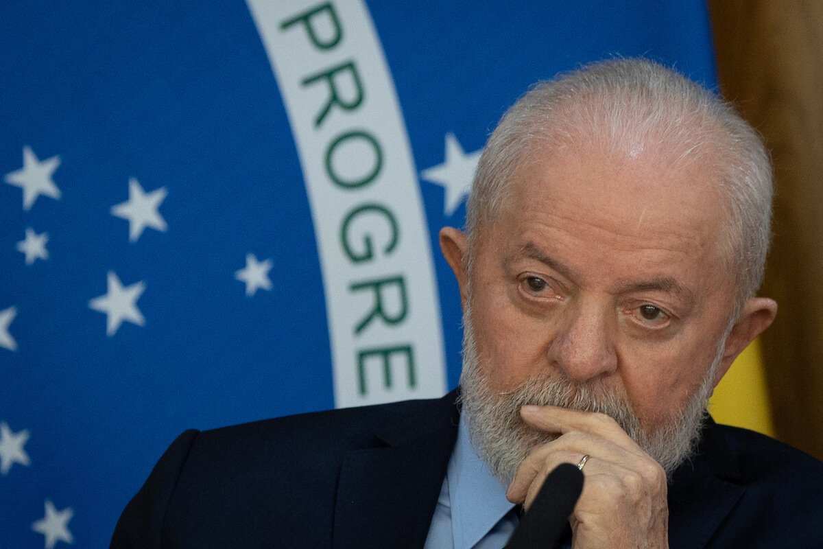 O presidente Lula durante café da manhã com jornalistas, no Palácio do Planalto
