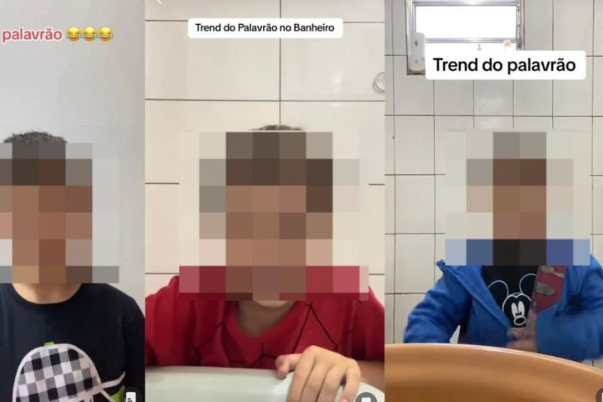 Trend de palavrões do Tik tok com crianças