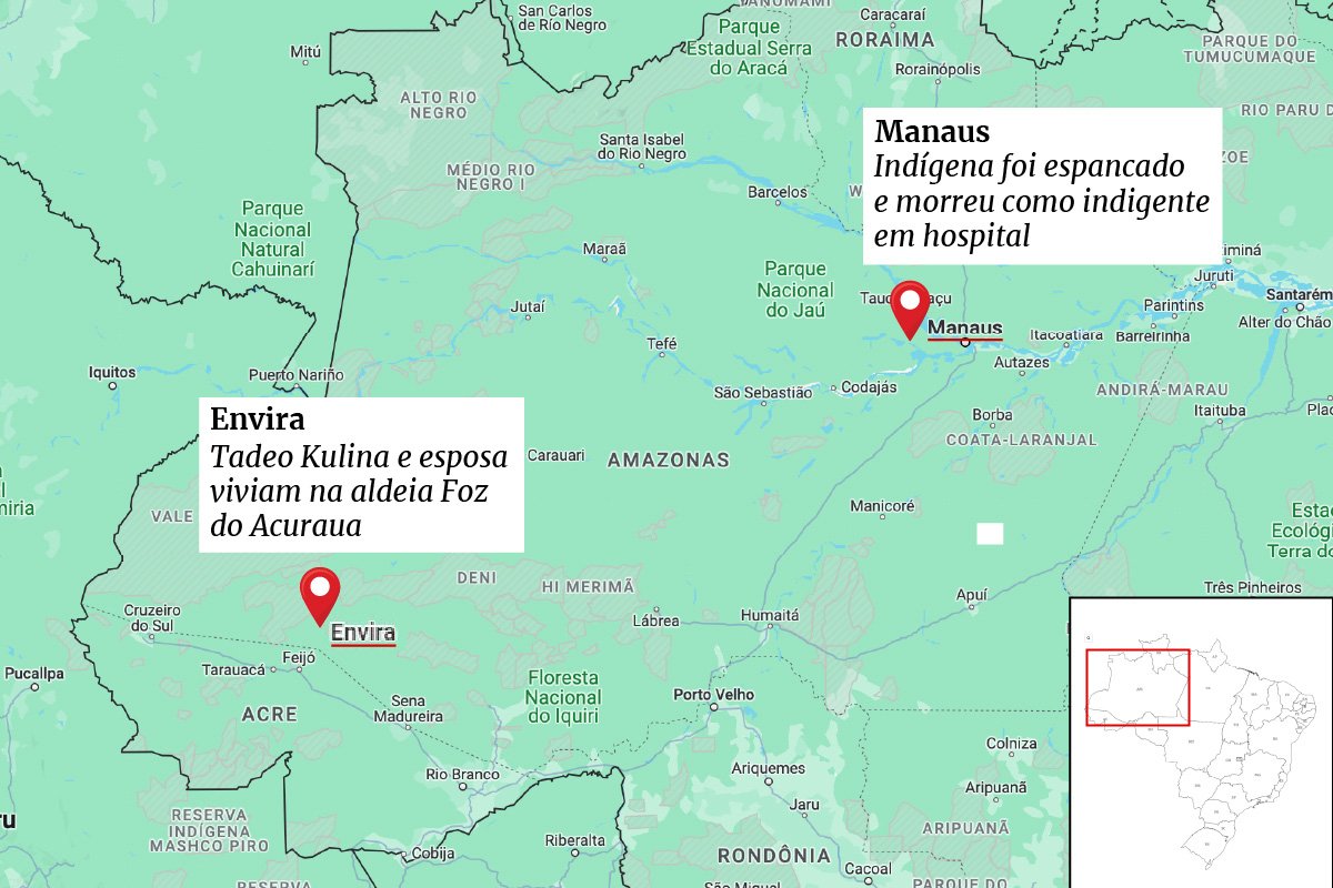 Mapa Amazonas Envira Manaus - Metrópoles
