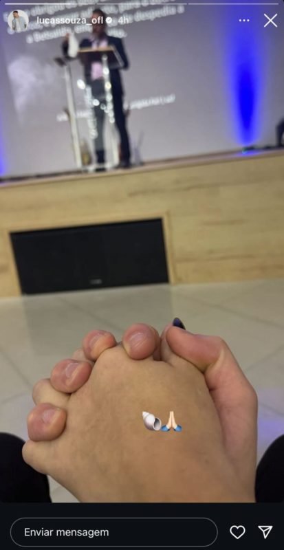 Print Lucas Souza após rompimento com Jaquelline - Metrópoles