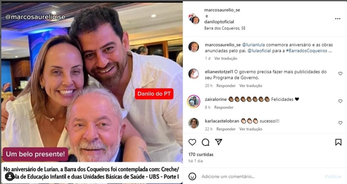 Genro de Lula aparece como co-autor de postagem que associa recursos do PAC a filha de Lula