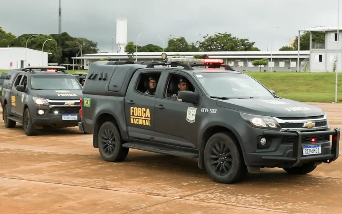 Foto colorida da Força Nacional em Mossoró - Metrópoles