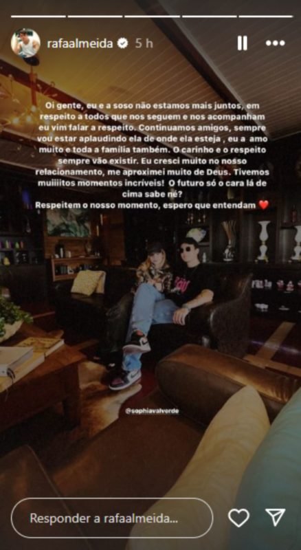 Story de Rafa Almeida