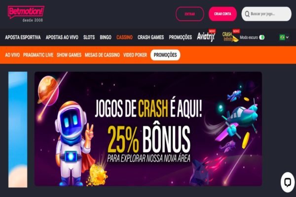 Betmotion tem bônus especial para crash games - APOSTAS