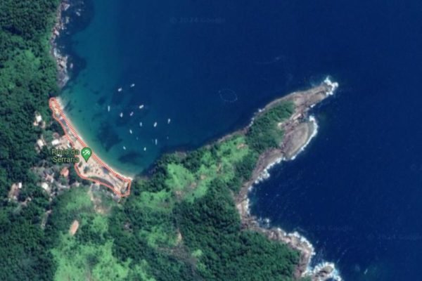 imagem aérea litoral de Ilhabela