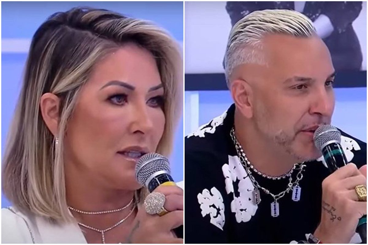 Mãe e Pai de MC Gui em montagem colorida - Metrópole