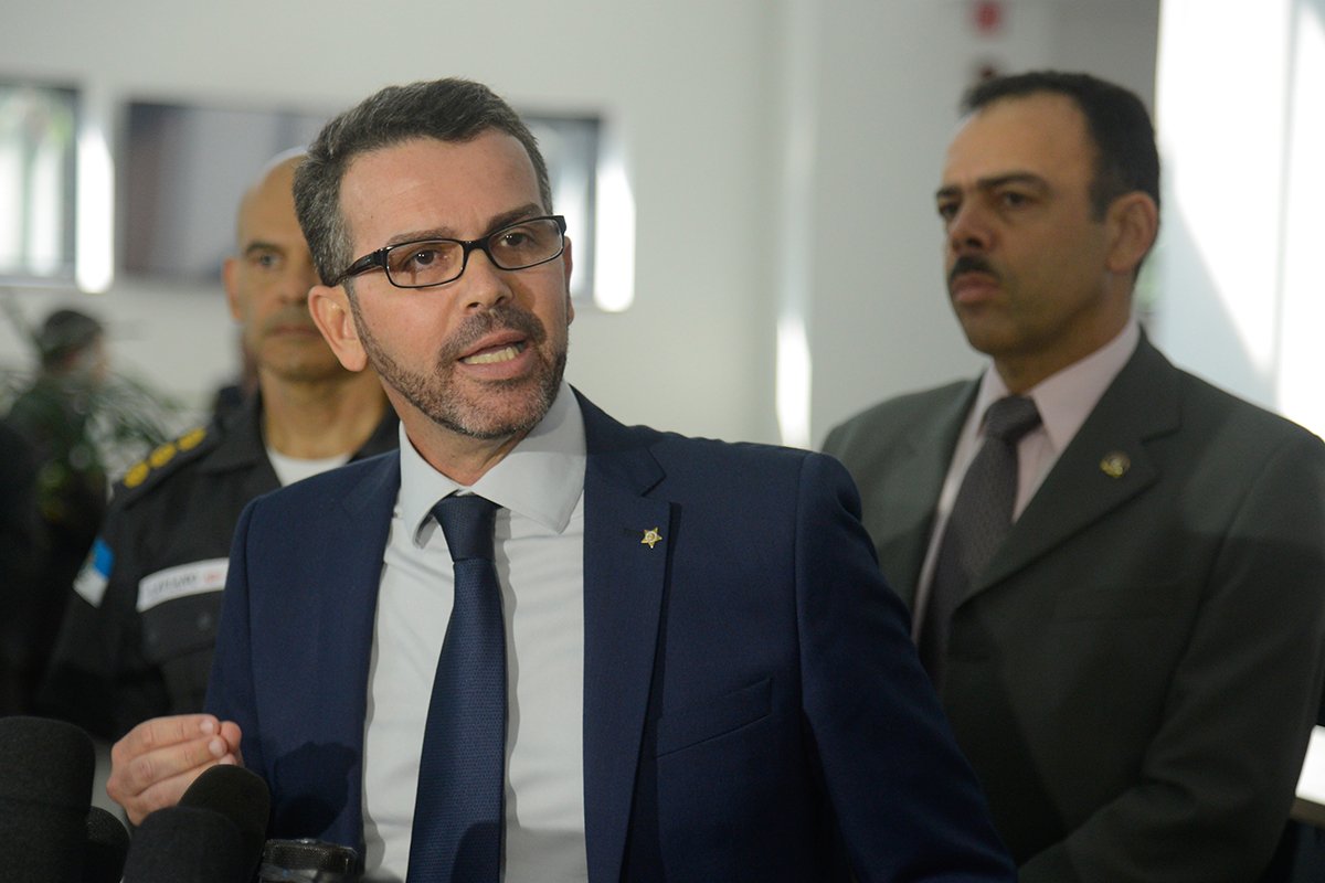 Arquivo - Rio de Janeiro - O novo chefe de Polícia Civil, delegado Rivaldo Barbosa, fala à imprensa na 9ª reunião do Comitê Especial de Segurança Integrada