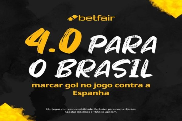 Betfair Super Preço - 4.0 para gol da Seleção Brasileira contra a Espanha