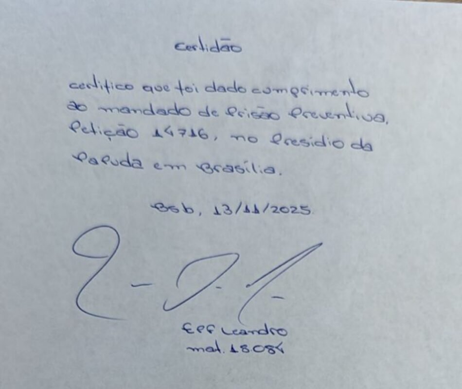 PF cumpre mandado de prisão contra o Careca do INSS na Papuda