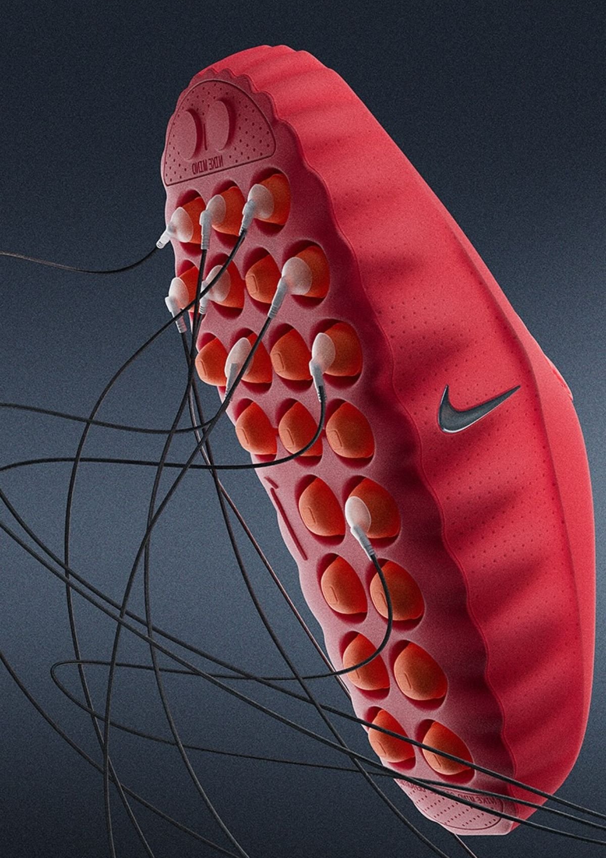 Imagem colorida de sapatos da Nike