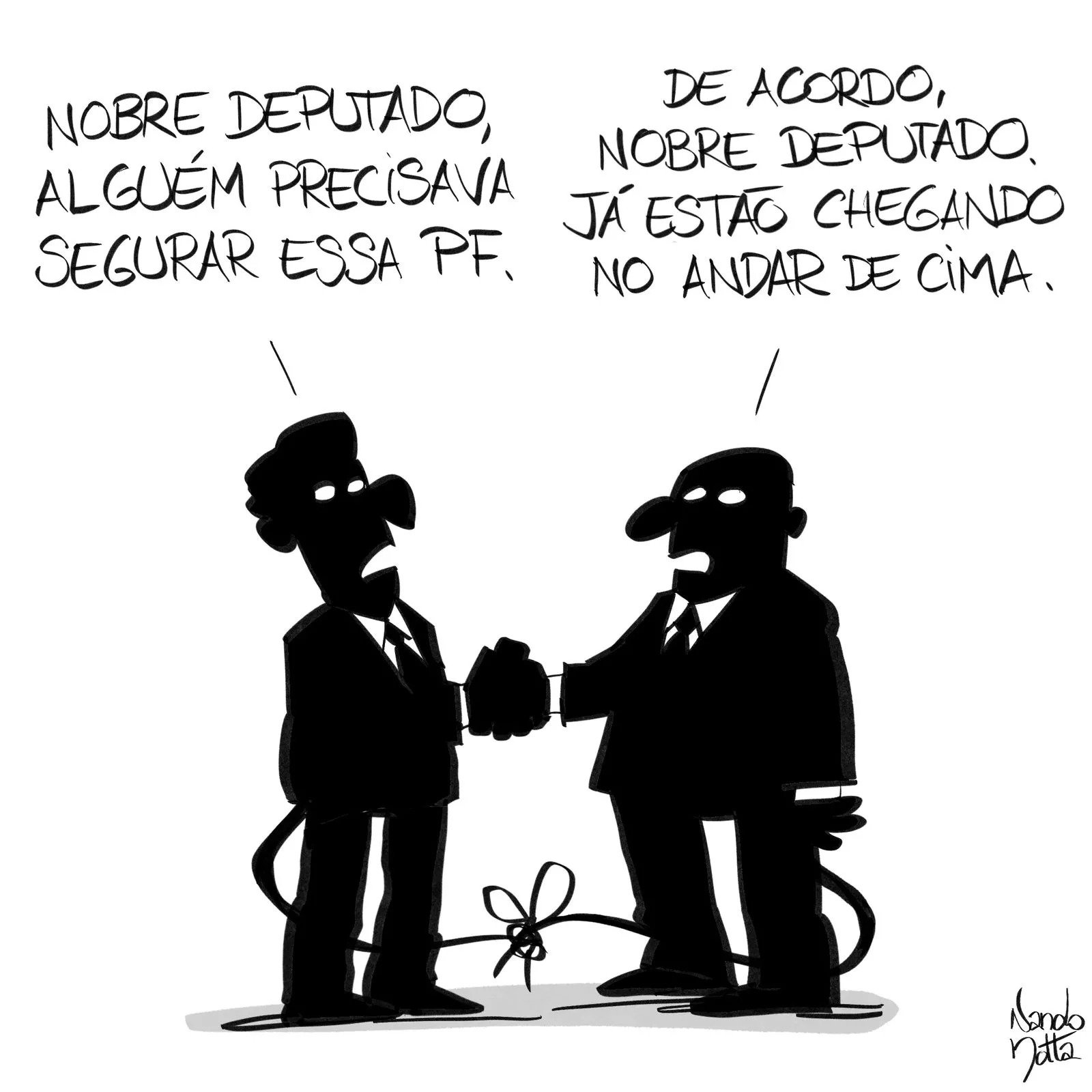 Charge do Nando Motta