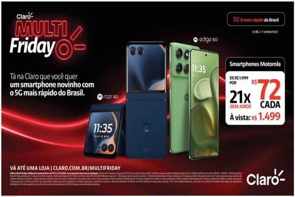 Imagem colorida de divulgação da Multi Friday da Claro