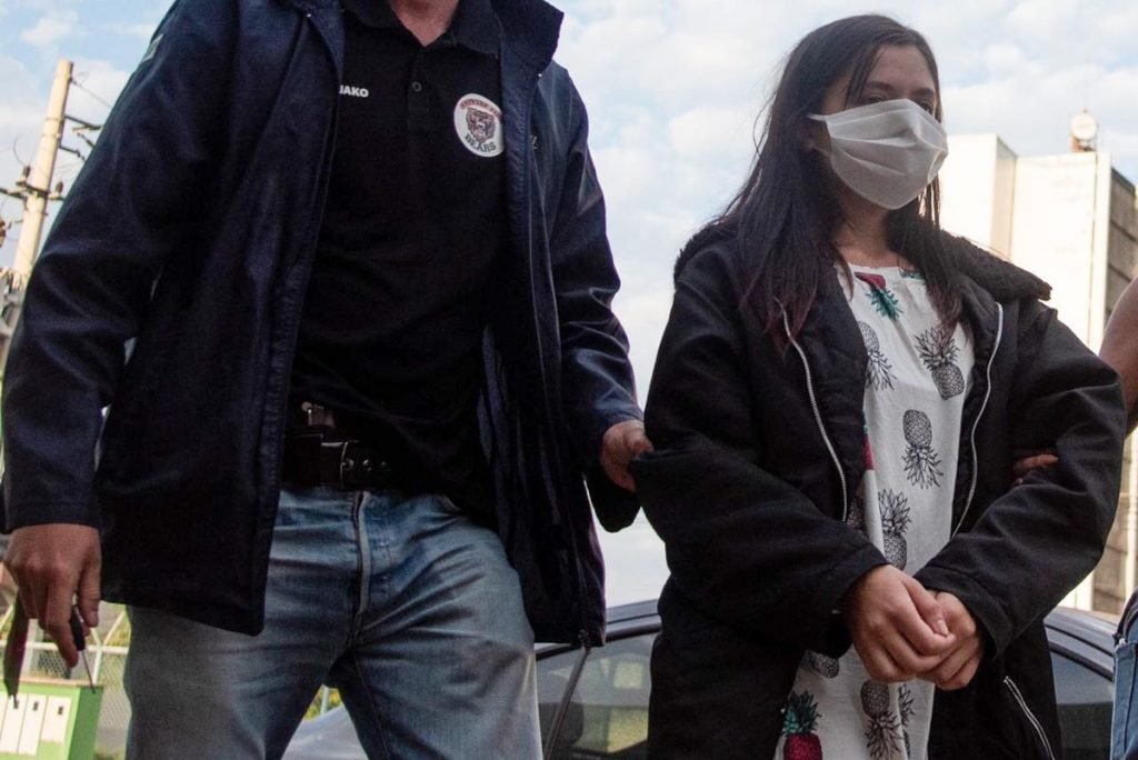 Pâmela Pantera, Capa da Playboy presa por tráfico, chega a 5ª delegacia de Polícia do DF