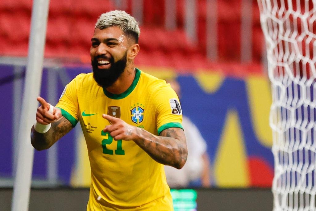 Gol do Brasil no final do segundo tempo com Gabigol. Brasil 3 x 0 Venezuela Copa America 2021 no Estádio Nacional de Brasília