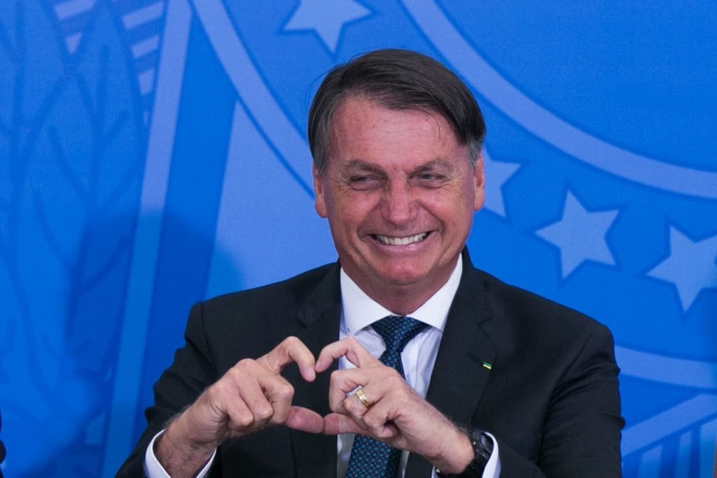 Presidente Jair Bolsonaro durante Posse do novo ministro do turismo, Gilson Machado durante evento no planalto 1